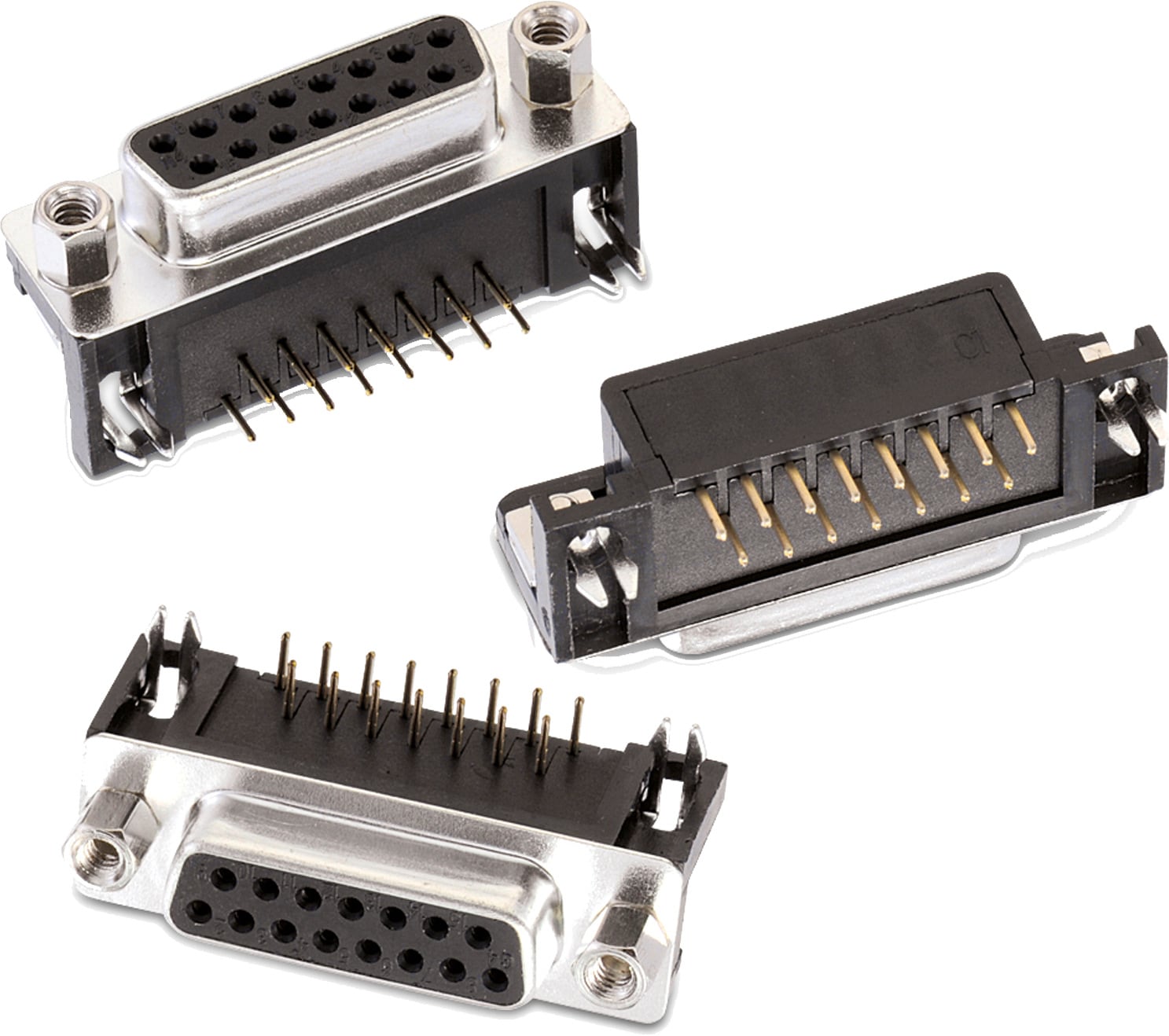 WR-DSUB 10.30 mm Female Angled PCB Connector w. Hex Screw